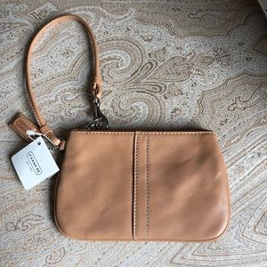 Coach leather wristlet NWT